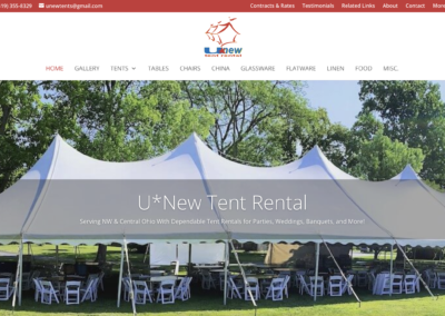 UNew Tent Rental Website