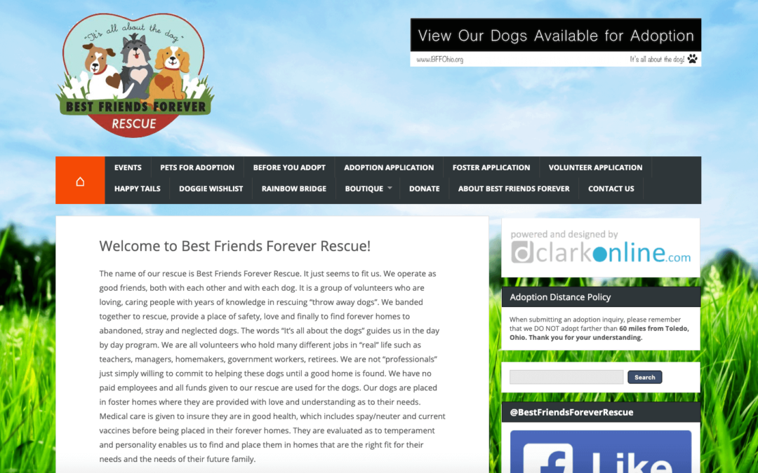 Best Friends Forever Rescue Website