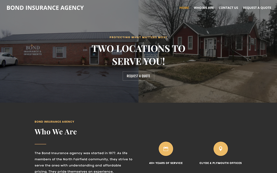 Bond Insurance Agency Website