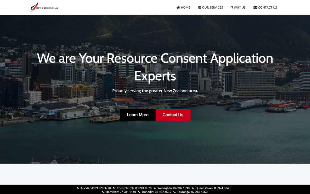 RCA Consulting New Zealand Website